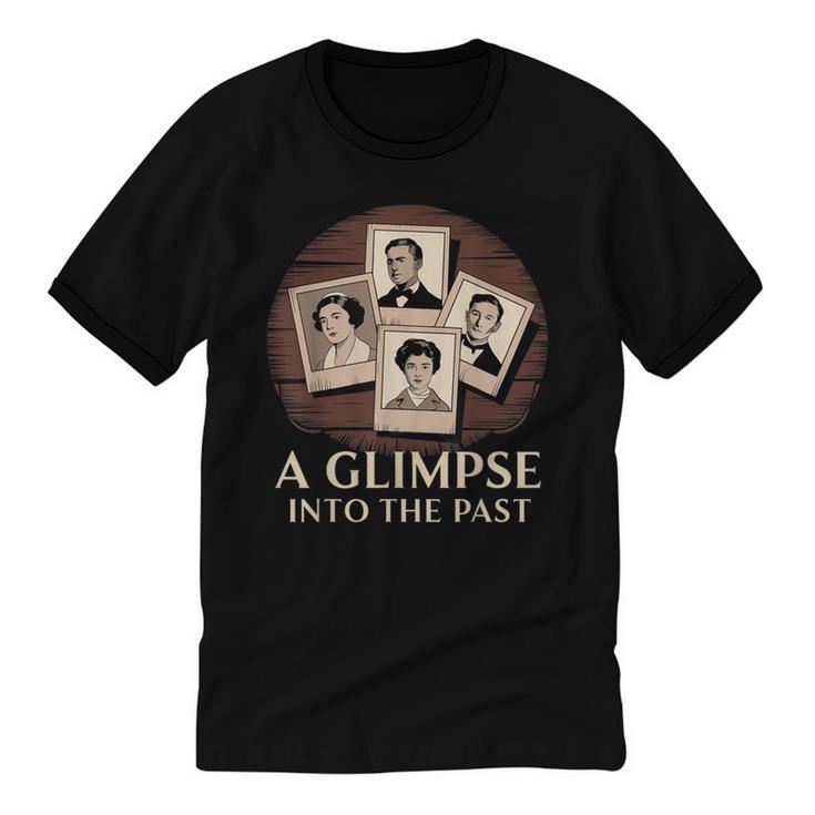 Vintage Portrait Photography Memory Nostalgia Vibe Unisex Cotton Ringer T-Shirt