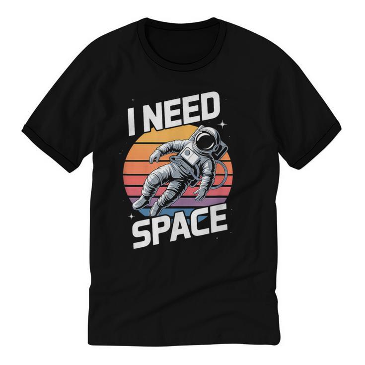 Vintage Space For Introverts I Need Space Unisex Cotton Ringer T-Shirt