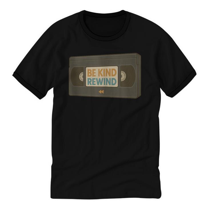 Vintage VHS Tape Humor Retro Nostalgia Graphic Unisex Cotton Ringer T-Shirt
