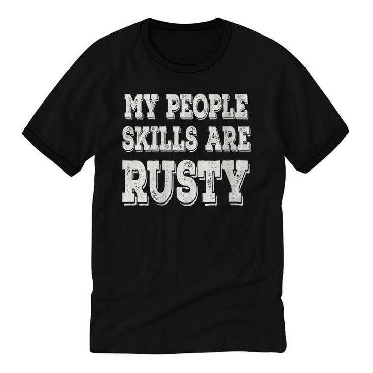Women's My People Skills Are Rusty Introvert SPN Moments Unisex Cotton Ringer T-Shirt