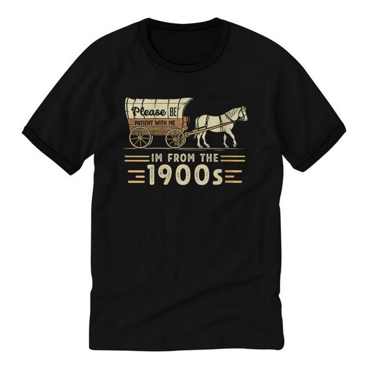 Women's Vintage Please Be Patient With Me I'm From The 1900s Unisex Cotton Ringer T-Shirt