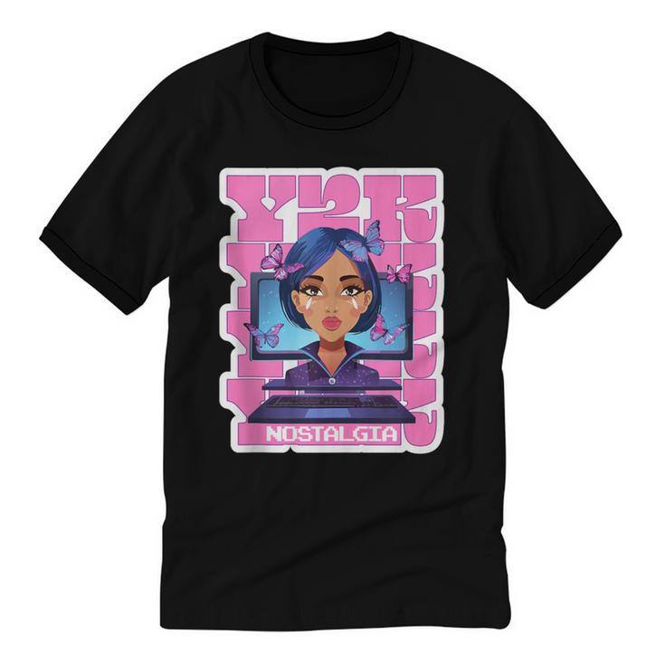 Y2K Nostalgia Retro Aesthetic Trendy Vintage Unisex Cotton Ringer T-Shirt