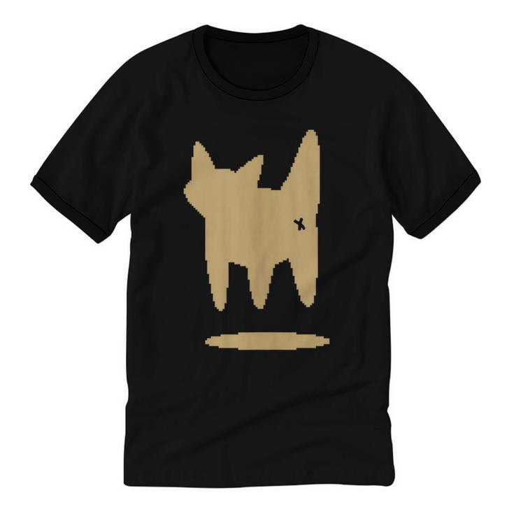Yk2 Cat With Tomboy Tail 90s Nostalgia Downtown Indie Unisex Cotton Ringer T-Shirt