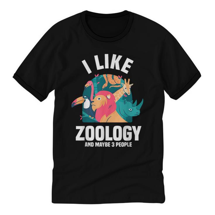 Zoologist Scientist Wildlife Biologist Zoology Introverted Unisex Cotton Ringer T-Shirt