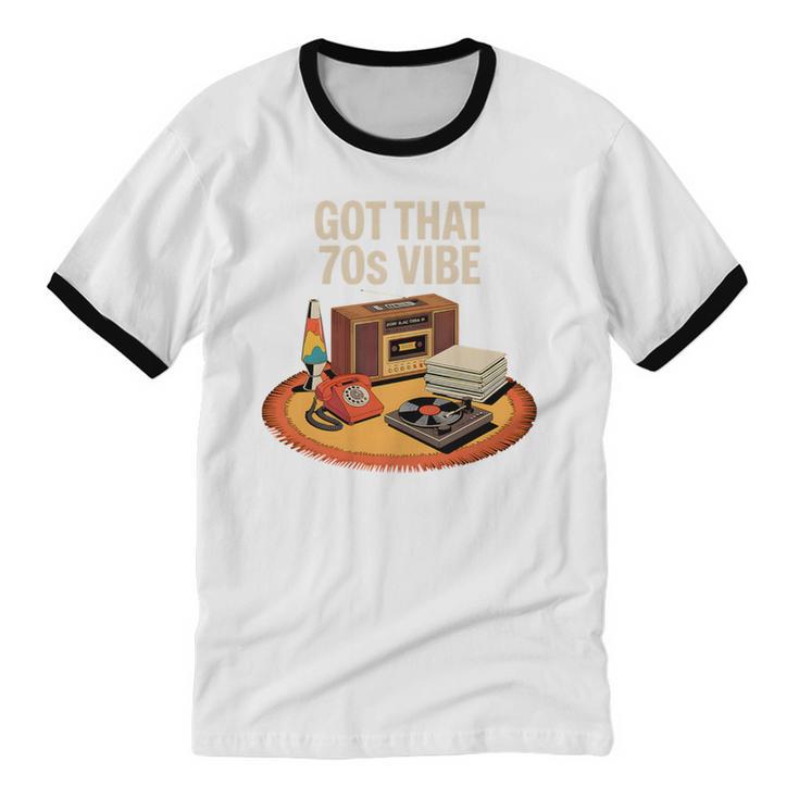 1970s 70s Reunion Nostalgia Memories Music School Grew Up Premium Tri-Blend Unisex Cotton Ringer T-Shirt