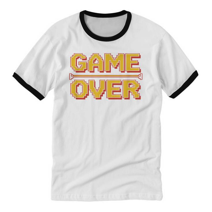 1980s Nostalgia Arcade Gamer Retro Video Game Novelty Unisex Cotton Ringer T-Shirt