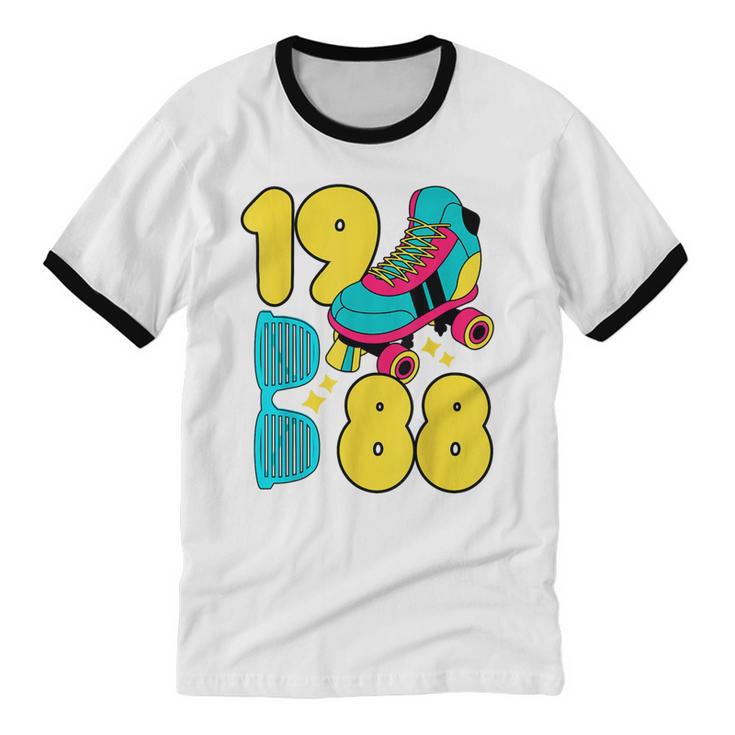 1988 Retro Raised In The 80s Old School Nostalgia Vibes Unisex Cotton Ringer T-Shirt 1988 Retro Raised In The 80s Old School Nostalgia Vibes Unisex Cotton Ringer T-Shirt