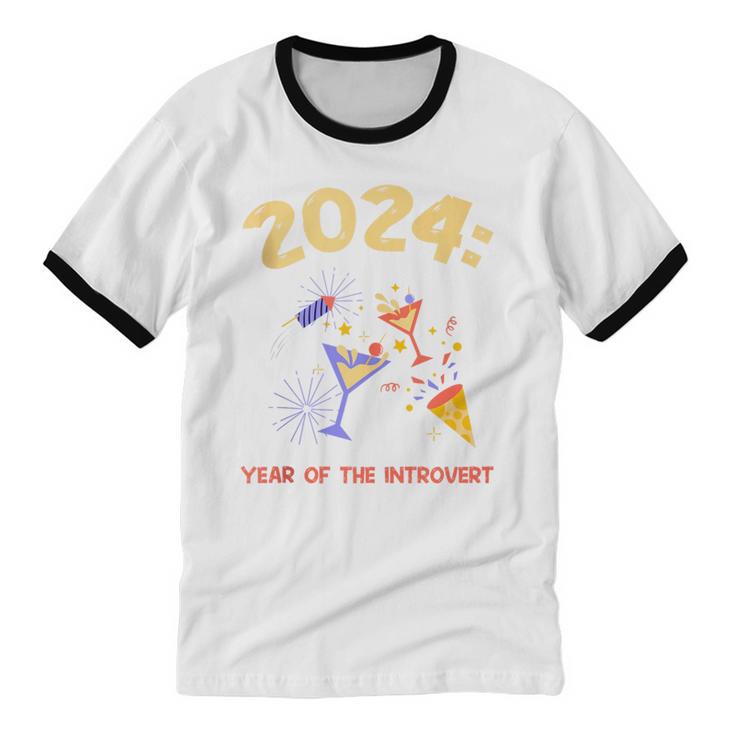 2024 Year Of The Introvert New Year Adventures Unisex Cotton Ringer T-Shirt 2024 Year Of The Introvert New Year Adventures Unisex Cotton Ringer T-Shirt