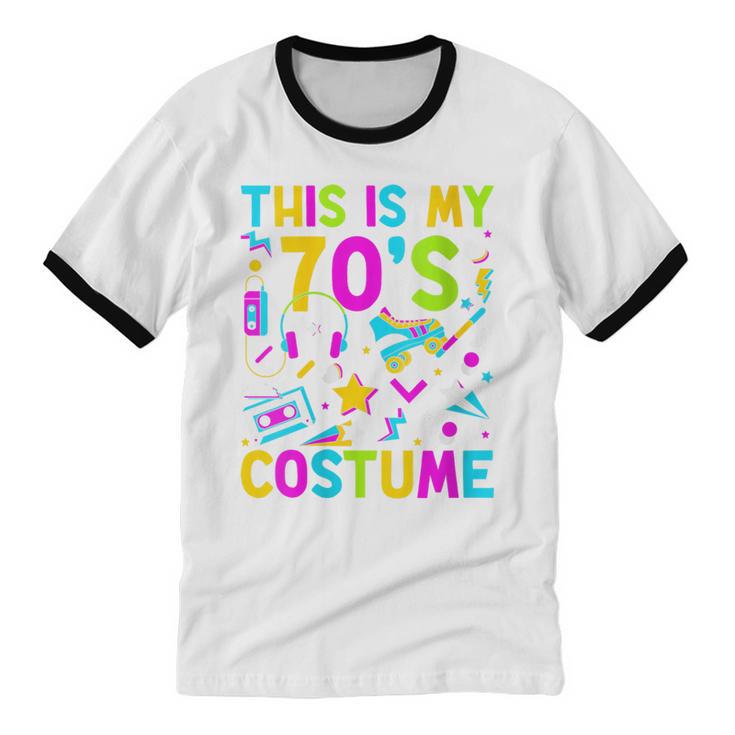This Is My 70's Costume Nostalgia Mixtape Era 1970s Party Unisex Cotton Ringer T-Shirt This Is My 70's Costume Nostalgia Mixtape Era 1970s Party Unisex Cotton Ringer T-Shirt