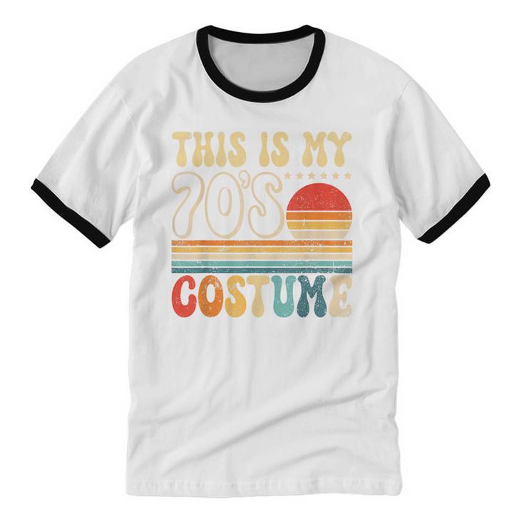 This Is My 70s Costume Vintage Nostalgia Mixtape 1970s Party Unisex Cotton Ringer T-Shirt This Is My 70s Costume Vintage Nostalgia Mixtape 1970s Party Unisex Cotton Ringer T-Shirt