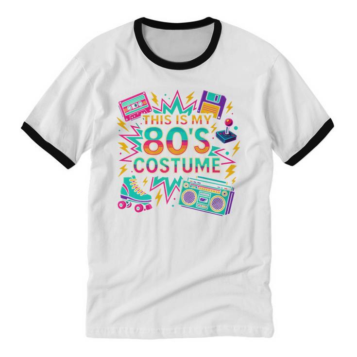 This Is My 80’s Costume Retro Nostalgia Premium Unisex Cotton Ringer T-Shirt