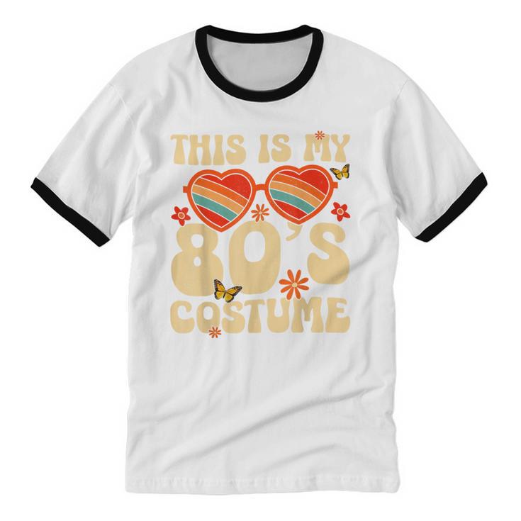 This Is My 80s Costume Vibes Nostalgia 1980s Vintage Fashion Unisex Cotton Ringer T-Shirt