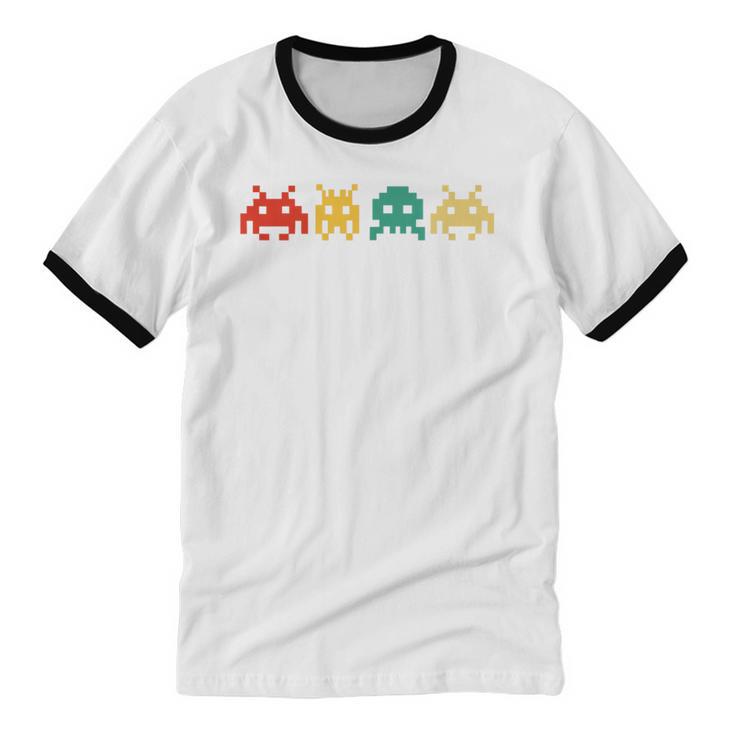 80s Video Game Vintage Nostalgia Retro Arcade Novelty Unisex Cotton Ringer T-Shirt