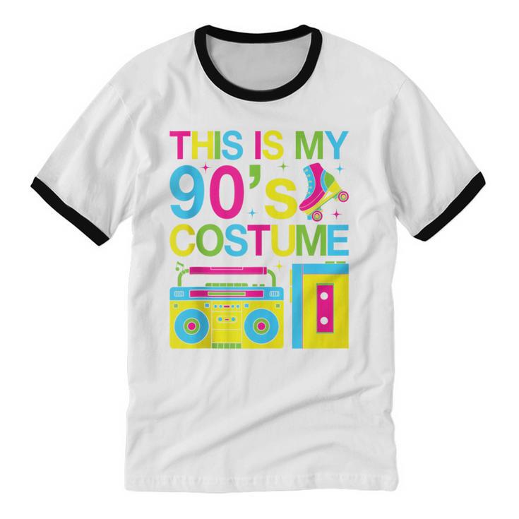 This Is My 90's Costume Retro 1990s Style Cassette Nostalgia Unisex Cotton Ringer T-Shirt This Is My 90's Costume Retro 1990s Style Cassette Nostalgia Unisex Cotton Ringer T-Shirt