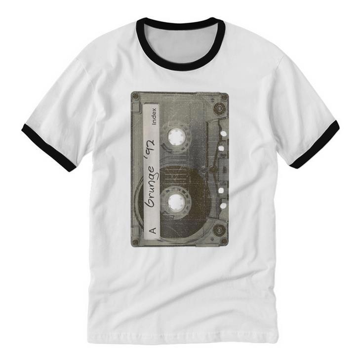 90s MUSIC NOSTALGIA GRAPHIC Raglan Baseball Tee Unisex Cotton Ringer T-Shirt