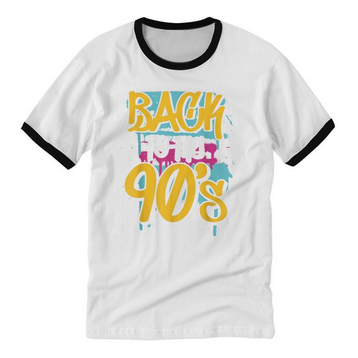 90's Nineties 1990s Nostalgia Unisex Cotton Ringer T-Shirt
