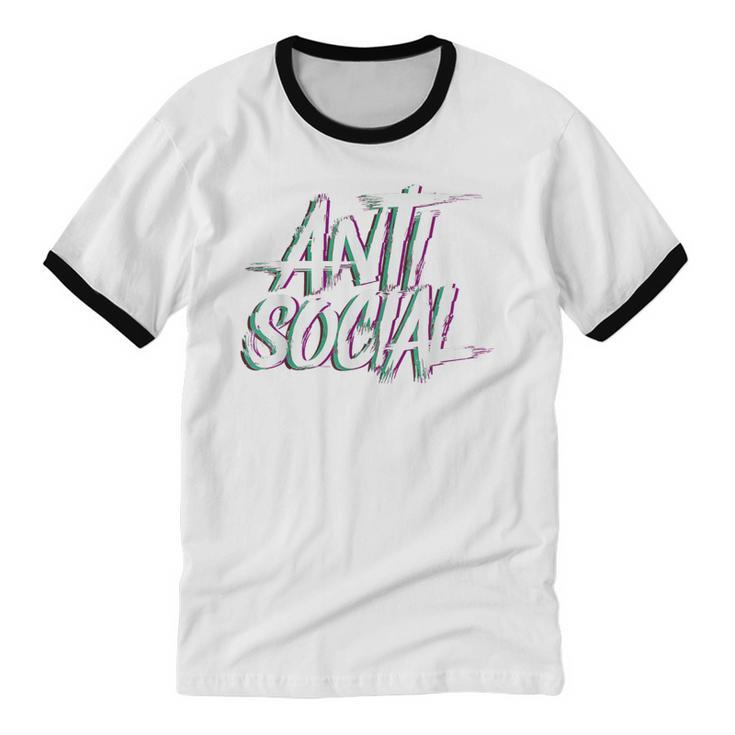 Anti Social Anti Social Club Introvert People Haters Unisex Cotton Ringer T-Shirt
