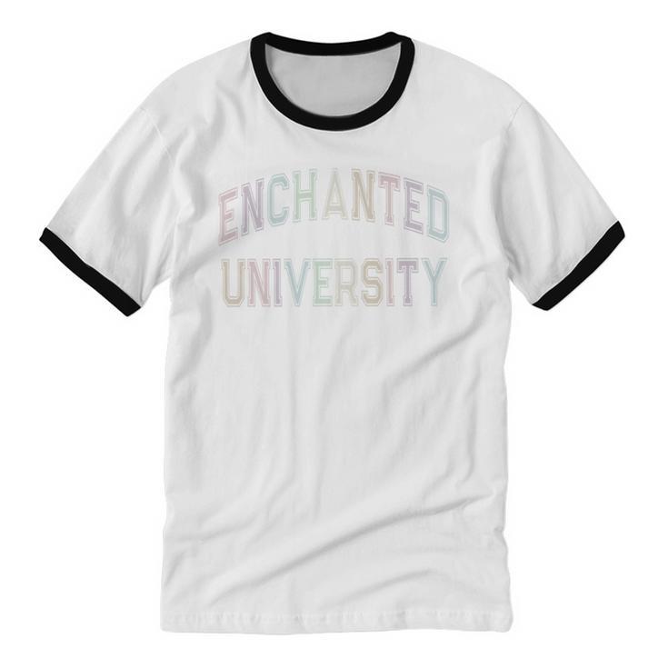 Anti Social ENCHANTED UNIVERSITY Introvert Stay Away Unisex Cotton Ringer T-Shirt