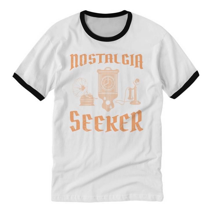 Antique NOSTALGIA SEEKER Antique Collector Unisex Cotton Ringer T-Shirt