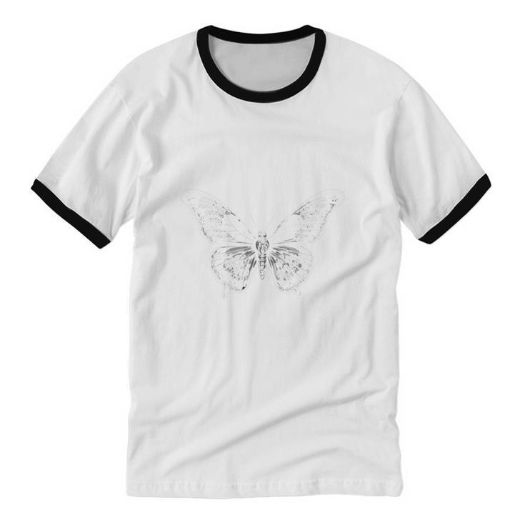 Antisocial Butterfly Introverts Homebodies Unisex Cotton Ringer T-Shirt