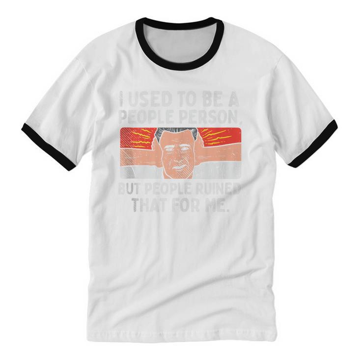 Antisocial Not A People Person Socially Selective Introvert Unisex Cotton Ringer T-Shirt