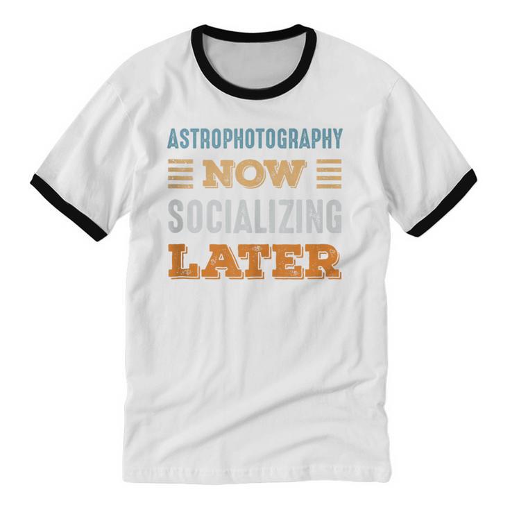 Astrophotography Now Minimal Socializing Introvert Vintage Unisex Cotton Ringer T-Shirt Astrophotography Now Minimal Socializing Introvert Vintage Unisex Cotton Ringer T-Shirt