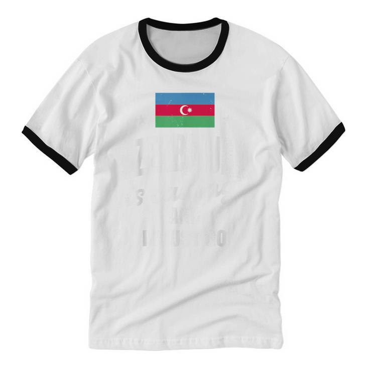 Azerbaijan Lover Saying Azeri Nostalgia Unisex Cotton Ringer T-Shirt