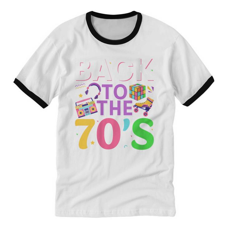 Back To The 70's Mixtape Era Nostalgia Retro 1970 70's Style Unisex Cotton Ringer T-Shirt Back To The 70's Mixtape Era Nostalgia Retro 1970 70's Style Unisex Cotton Ringer T-Shirt
