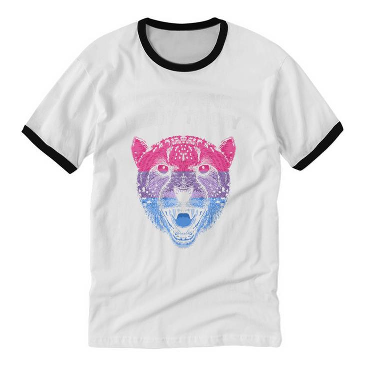 Bi Shy And Ready To Cry Bisexual Introvert Bi Pride Unisex Cotton Ringer T-Shirt Bi Shy And Ready To Cry Bisexual Introvert Bi Pride Unisex Cotton Ringer T-Shirt