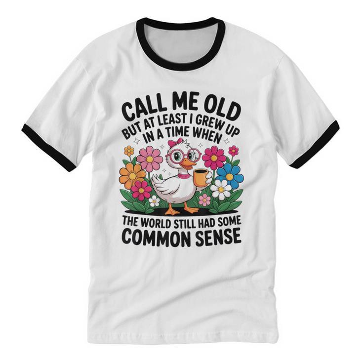 Call Me Old Seniors Nostalgia Retro Humor Casual Unisex Cotton Ringer T-Shirt