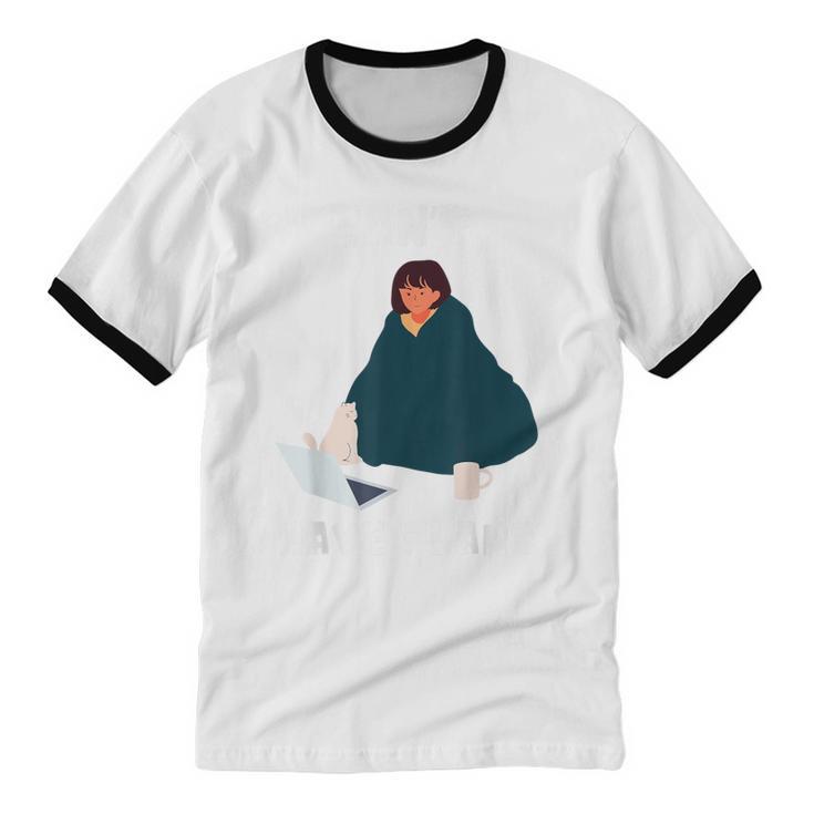 Can't Have Plans Introvert Staying Home Unisex Cotton Ringer T-Shirt