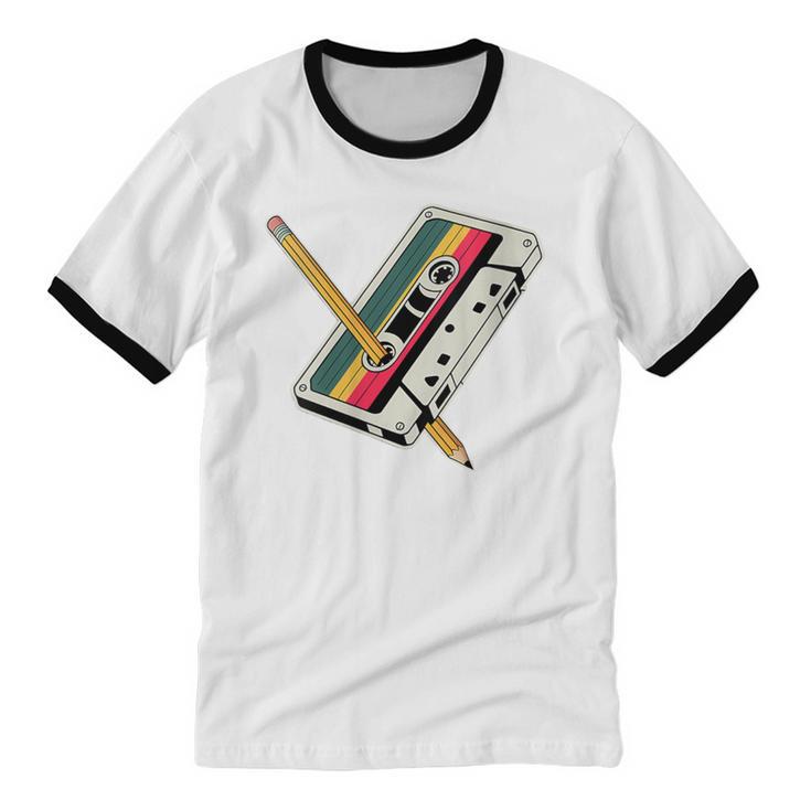 Cassette 90s Costume Party Nostalgia Unisex Cotton Ringer T-Shirt