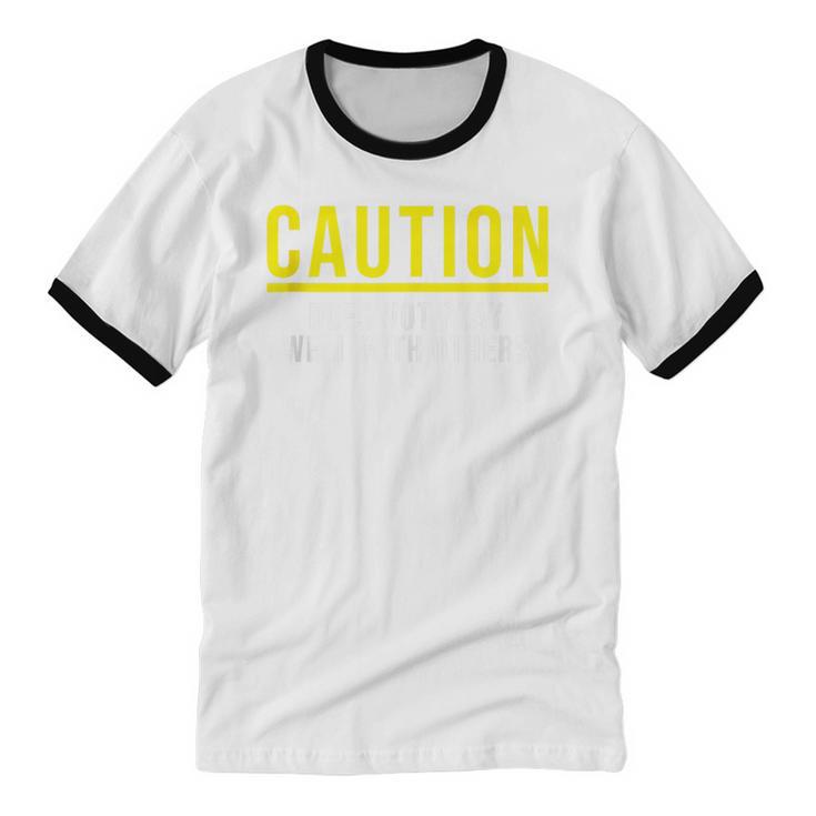 Caution Does Not Play Well With Others Introvert Unisex Cotton Ringer T-Shirt Caution Does Not Play Well With Others Introvert Unisex Cotton Ringer T-Shirt