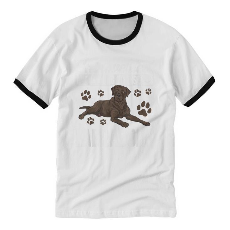 Chocolate Lab Dog Introvert Chocolate Labrador Retriever Unisex Cotton Ringer T-Shirt Chocolate Lab Dog Introvert Chocolate Labrador Retriever Unisex Cotton Ringer T-Shirt