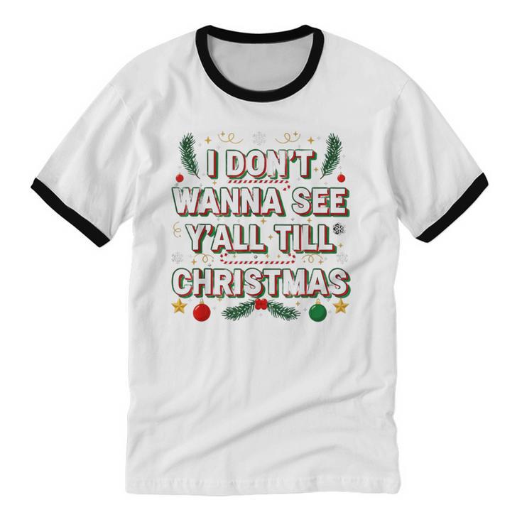 Christmas Sarcastic Introvert Holiday Shirt Unisex Cotton Ringer T-Shirt Christmas Sarcastic Introvert Holiday Shirt Unisex Cotton Ringer T-Shirt