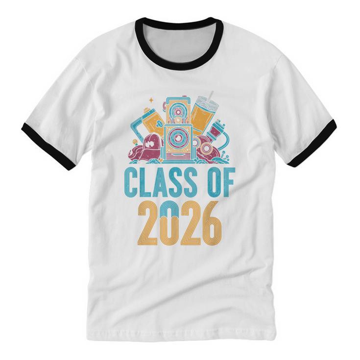 Class Of 2026 Retro Graduation Memory Nostalgia For Seniors Unisex Cotton Ringer T-Shirt