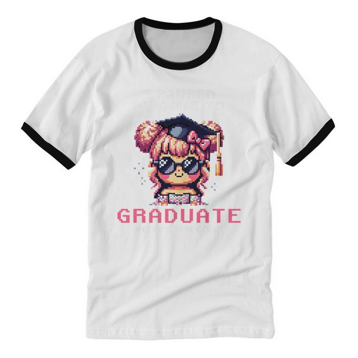 Classic I'm From The 1900s Retro Games Graduating Girl Premium Unisex Cotton Ringer T-Shirt