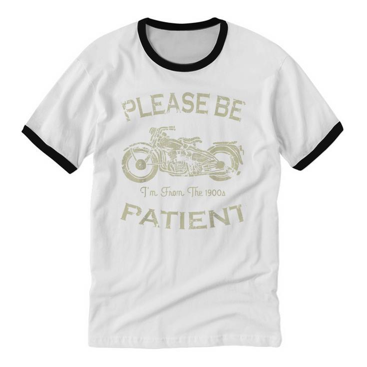 Classic Old Biker I'm From The 1900s Humorous Birthday Unisex Cotton Ringer T-Shirt Classic Old Biker I'm From The 1900s Humorous Birthday Unisex Cotton Ringer T-Shirt