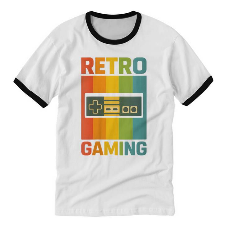 Classic Retro Gaming Nostalgia Unisex Cotton Ringer T-Shirt