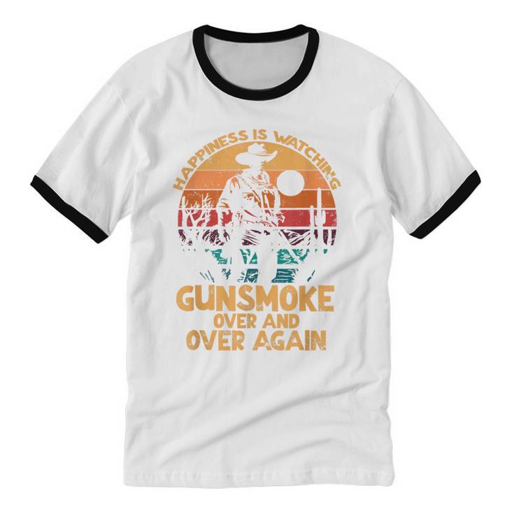 Cowboy Joy Nostalgia Television For Western Lovers Unisex Cotton Ringer T-Shirt