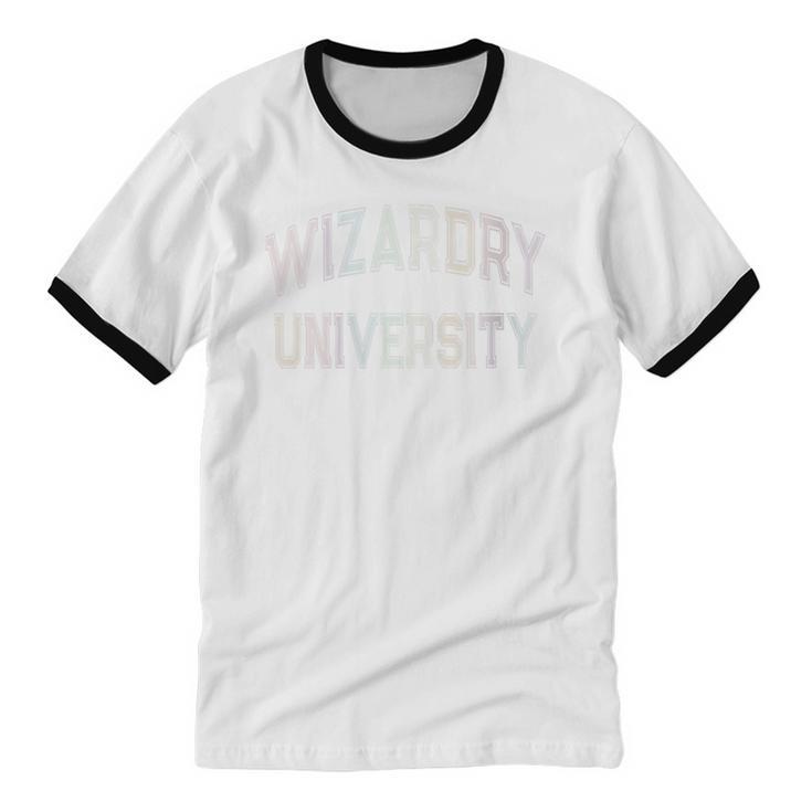 Crazy Antisocial WIZARDRY UNIVERSITY Introvert Don't Call Me Unisex Cotton Ringer T-Shirt