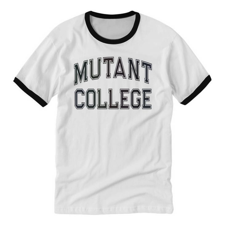 Crazy Sarcastic MUTANT COLLEGE Introvert Anti Social Unisex Cotton Ringer T-Shirt