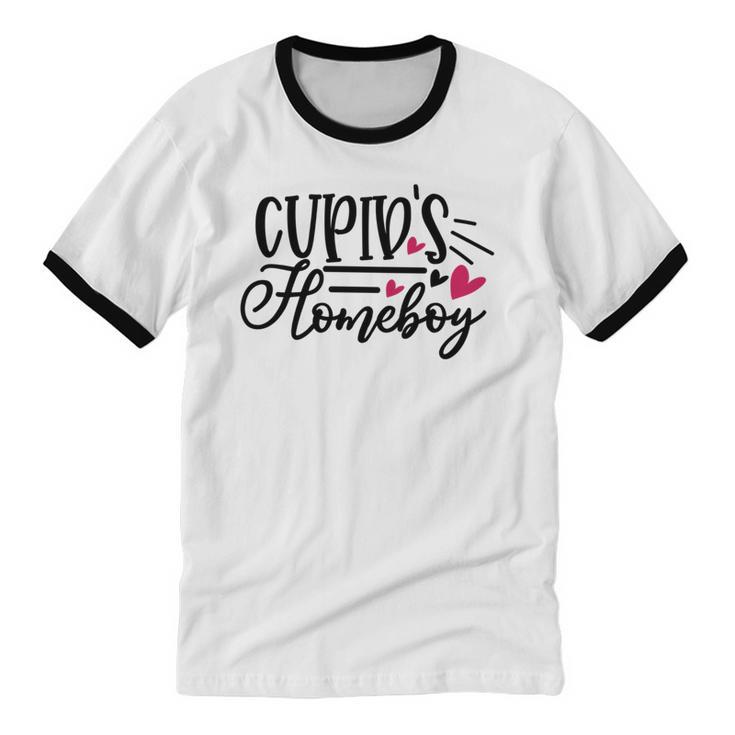 Cupid's Homebody Introvert Valentine's Day Home Unisex Cotton Ringer T-Shirt