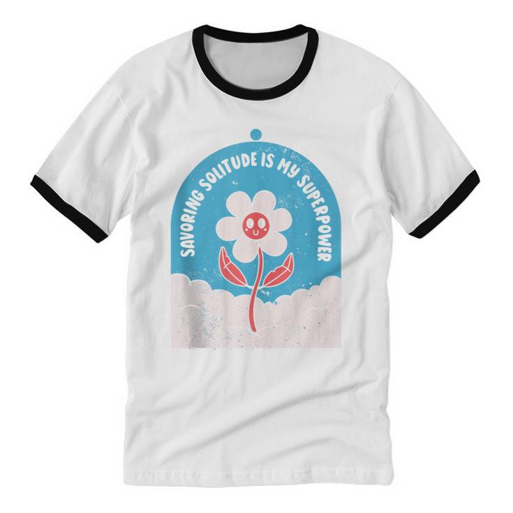 Cute Introvert Shy Teen Anti-Social Inner Strength Unisex Cotton Ringer T-Shirt