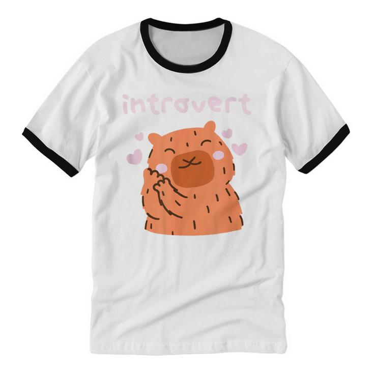 Cute Introvert Graphic Tee Unisex Cotton Ringer T-Shirt Cute Introvert Graphic Tee Unisex Cotton Ringer T-Shirt