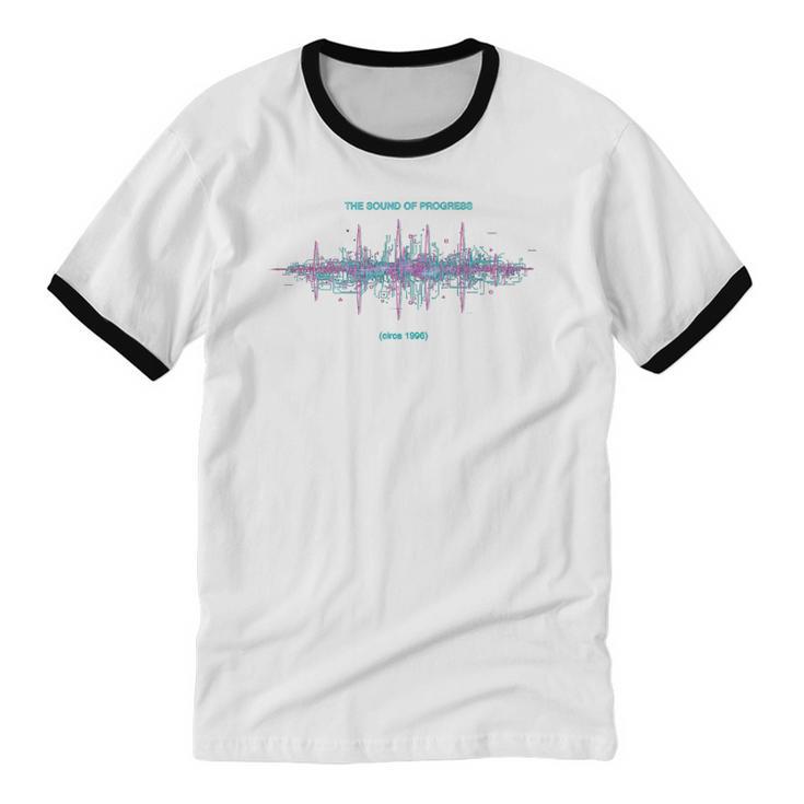 DIAL UP Modem Sound Of Progress 1996 Gen X Tech Nostalgia Premium Tri-Blend Unisex Cotton Ringer T-Shirt