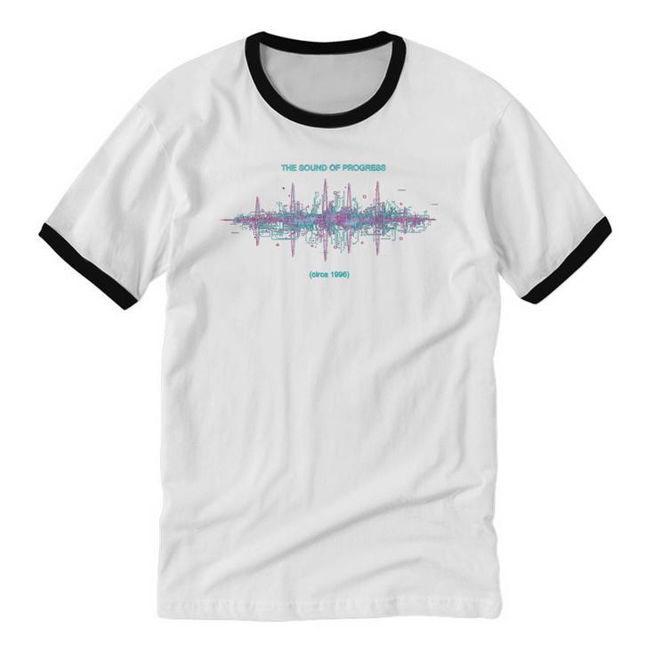 DIAL UP Modem Sound Of Progress 1996 Gen X Tech Nostalgia Unisex Cotton Ringer T-Shirt DIAL UP Modem Sound Of Progress 1996 Gen X Tech Nostalgia Unisex Cotton Ringer T-Shirt