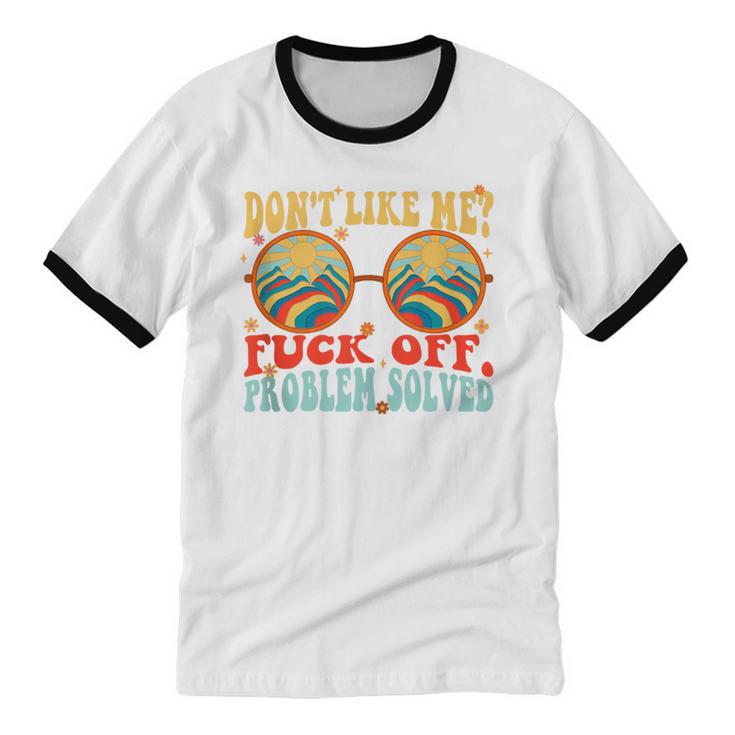 Don't Like Me Antisocial Introvert & Anti Social Unisex Cotton Ringer T-Shirt Don't Like Me Antisocial Introvert & Anti Social Unisex Cotton Ringer T-Shirt