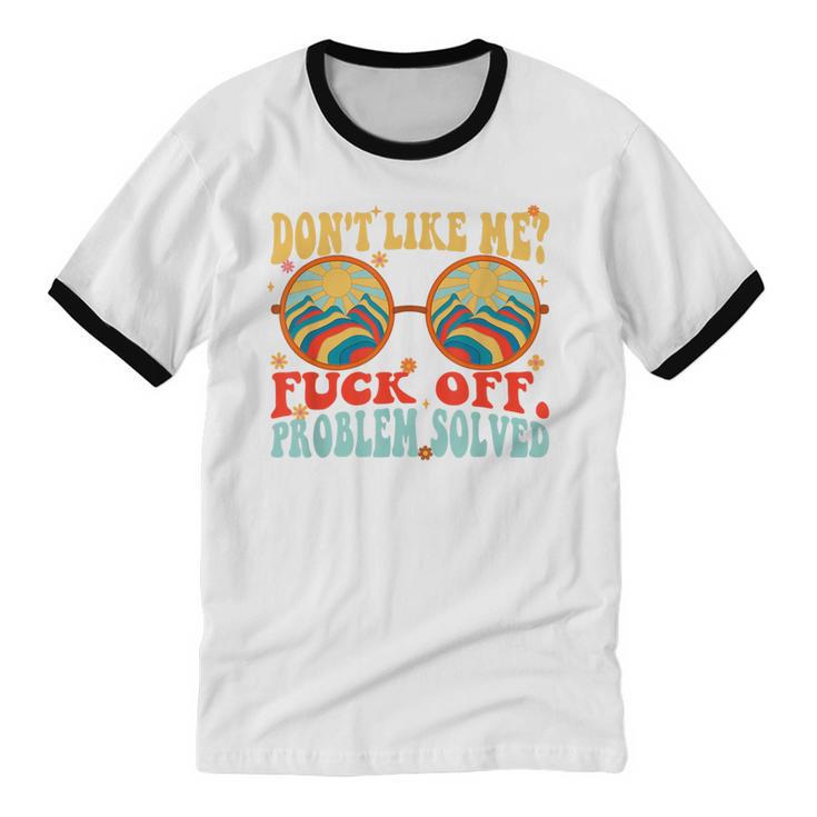 Don't Like Me Antisocial Introvert & Anti Social Unisex Cotton Ringer T-Shirt Don't Like Me Antisocial Introvert & Anti Social Unisex Cotton Ringer T-Shirt