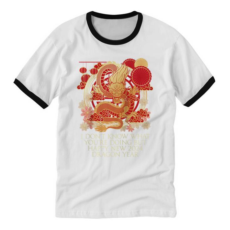 I Dont Know What Youre Doing Chinese New Year Introvert Raglan Baseball Tee Unisex Cotton Ringer T-Shirt